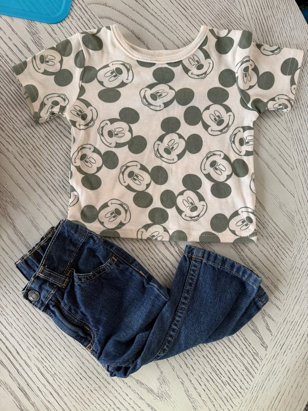 Disney baby Mickey Short Sleeve Tee with Carters Jeans